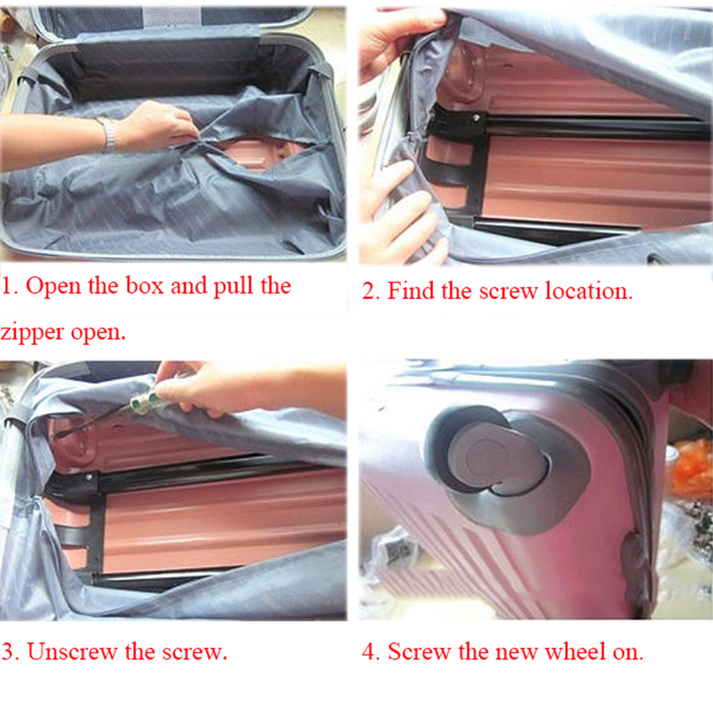 2Pcs Suitcase Wheels Luggage Spinner Caster Silent Luggage Wheels Replacement Wheels Customs Box Trolley Accessories