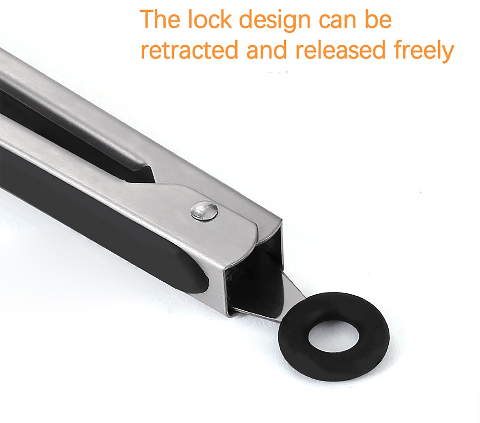 Stainless Steel Kitchen Tongs Utensils Heat Resistant Food Tongs for Frying Cooking Serving Barbecue Kitchen Bread Clamp