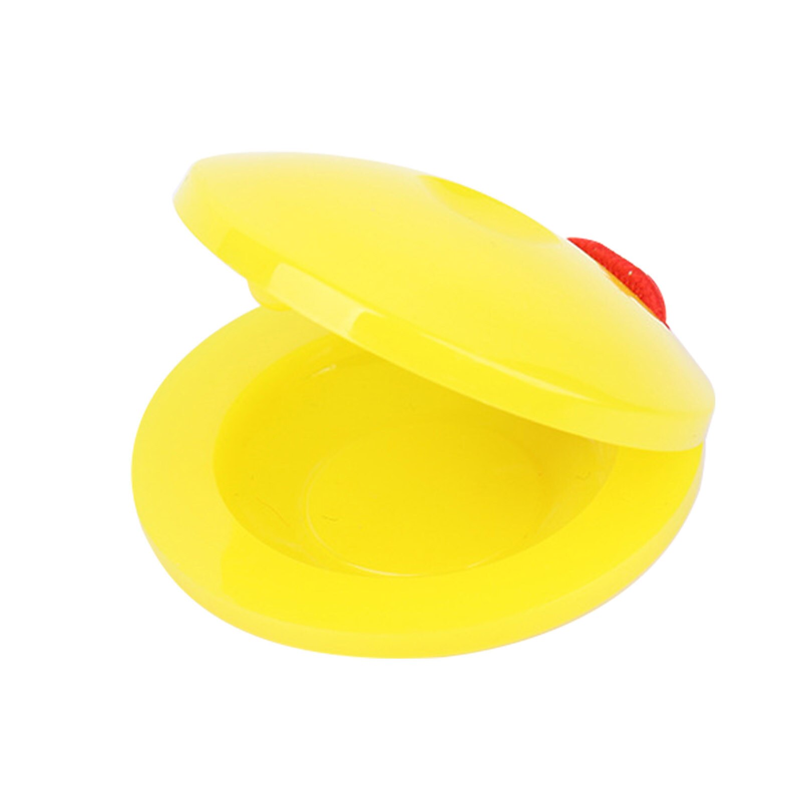 1 stück kunststoffkastagnetten, schlaginstrument, musikinstrument zur förderung der intellektuellen entwicklung und #39 hörvermögens von kindern: Gelb 