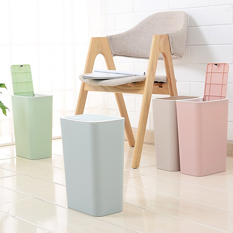 kitchen trash cans recycle bin cubo basura reciclaje cube garbage recycling living room waste Press The Cover garbage bin