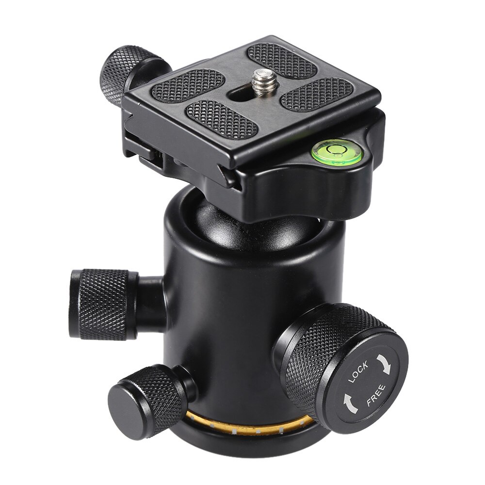 Andoer Aluminum Alloy Ball Head Ballhead Maximum Load 3KG with Quick Release Plate 1/4" Screw for Camera Tripod Slideway