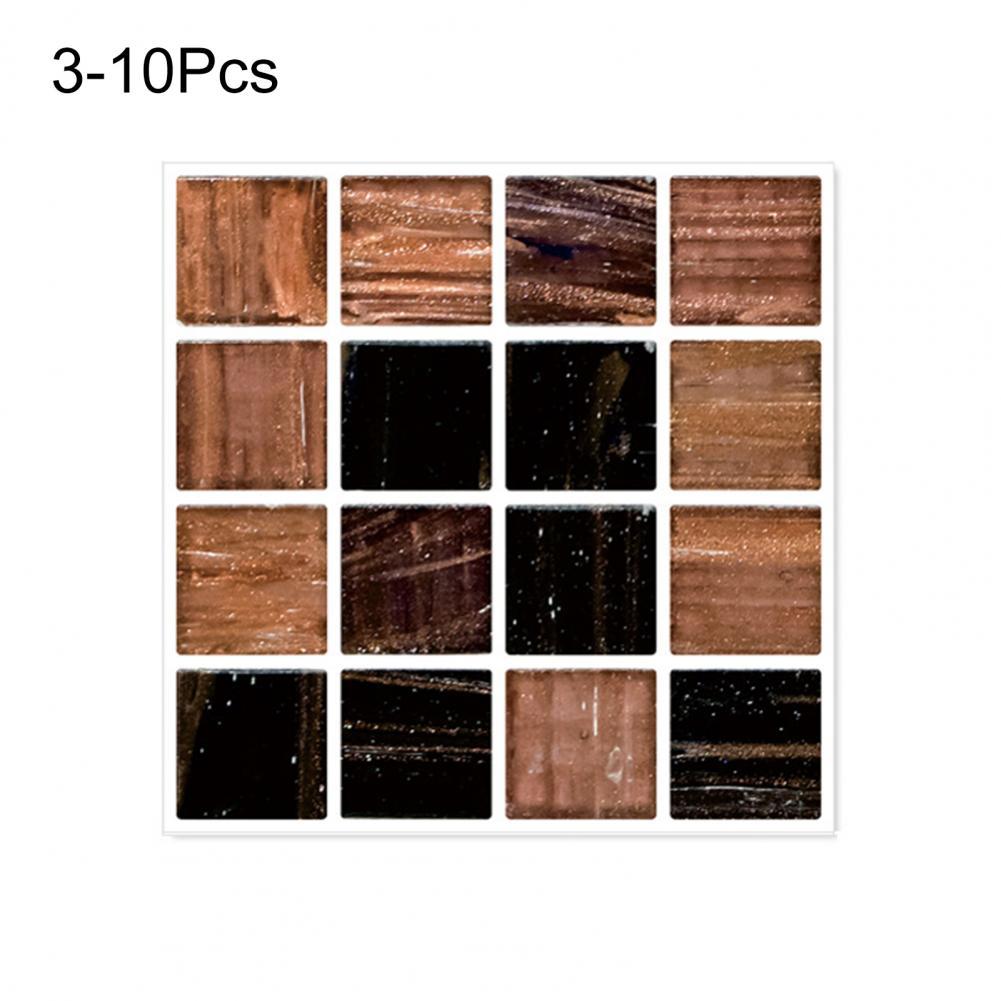 10Pcs/Set Stylish Wall Decals Removable Eco-Friendly Scratch-Resistant 3D Mosaic Wall Decals: 3