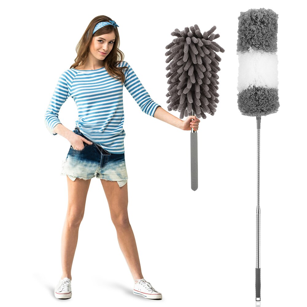 Microfiber Telescoping Duster Extendable Adjustable Washable Dust Trap Dusters Telescopic Bar Tools Cleaning Interior Ceilings