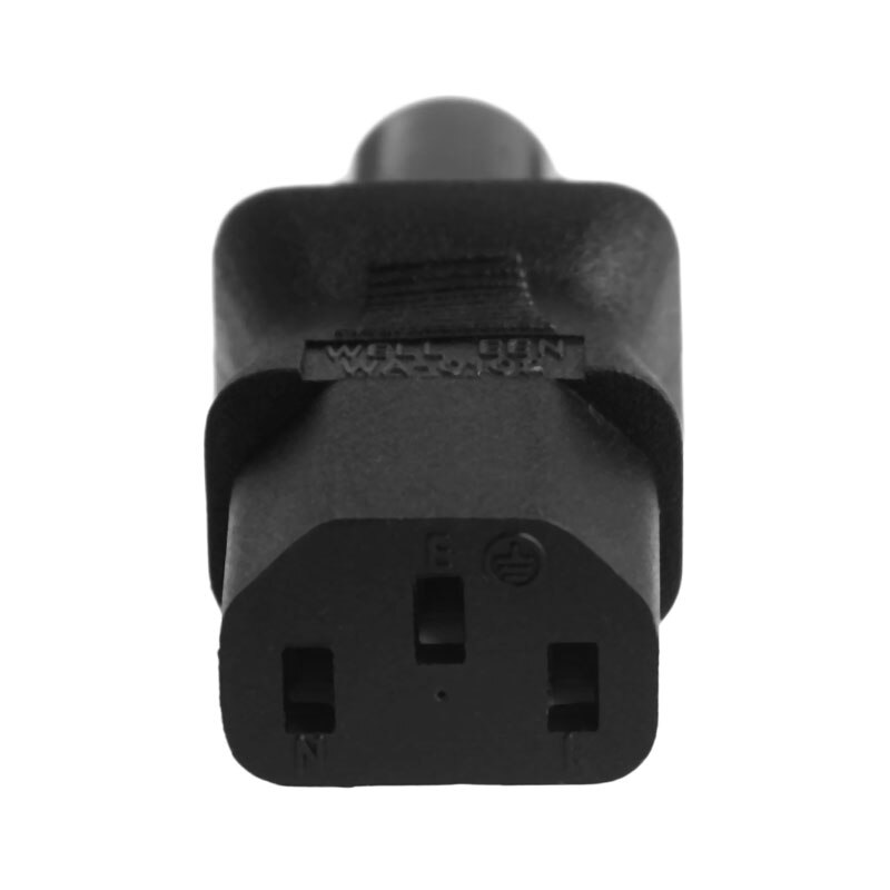 IEC 320 3-Pin C13 Female To C6 Male Cloverleaf Plug AC Power Adapter Converter HX6C