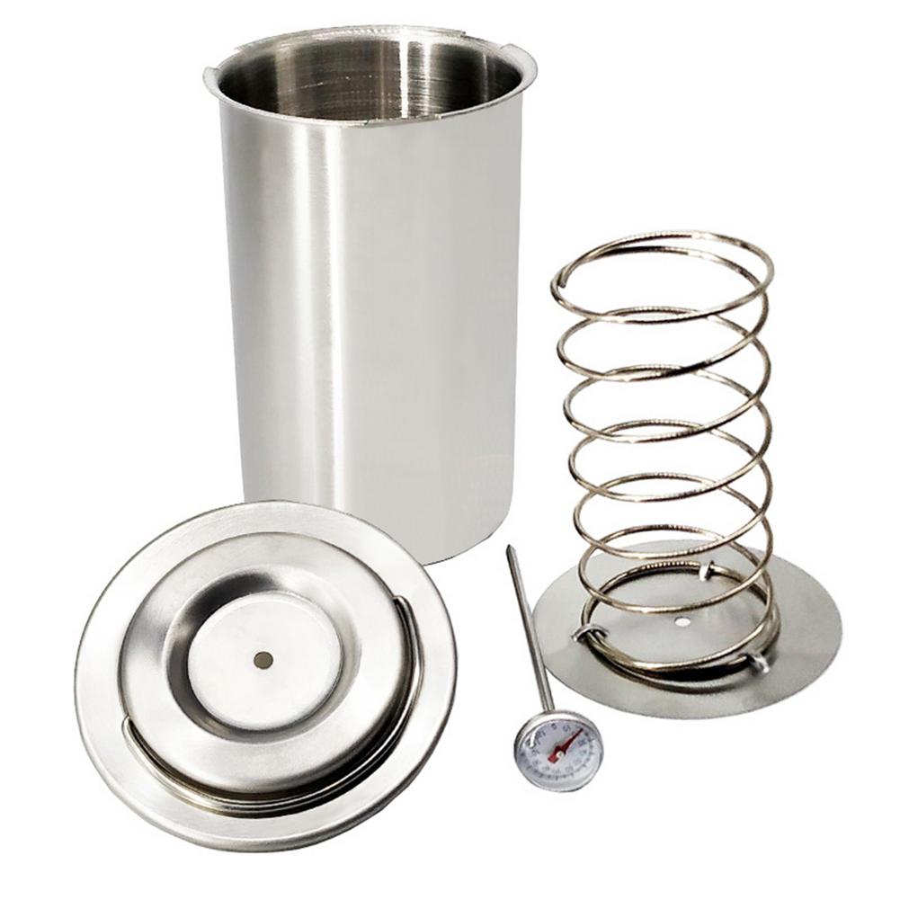 Stainless Steel Temperature Monitor Meat Cooking Barrel Stainless Steel Temperature Monitor Meat Steamer BBQ Cooking Barrel