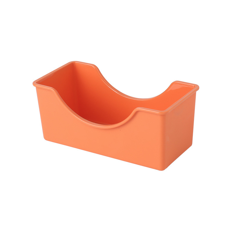 Modern Plastic Plates Cake Tray Round Shape Square Bread Pan Toast Bread Dessert Container Side Dish Non-Stick Baking Tools: orange box