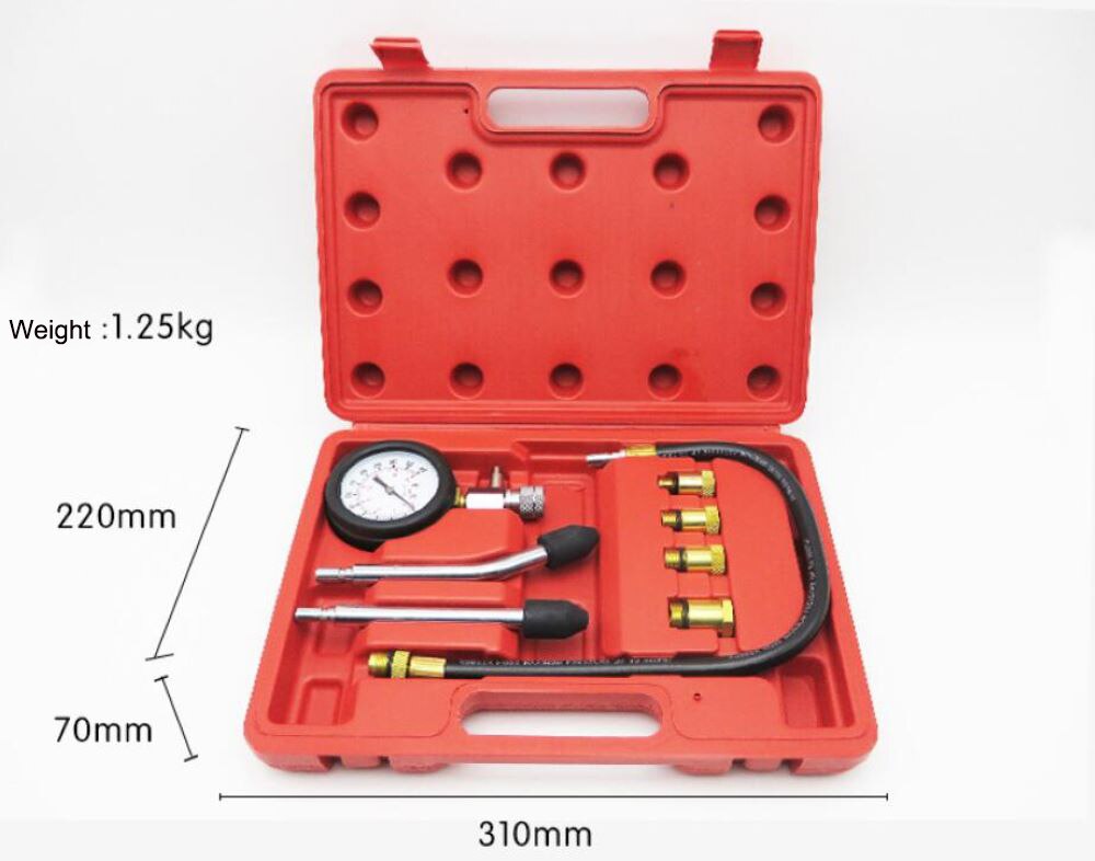 Gasoline Engine Compression Tester Petrol Engine Cylinder Automobile Pressure Gauge Tester Automotive Test Tool Kit