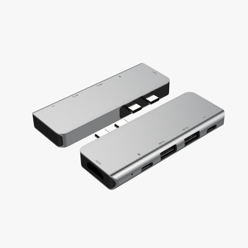 USB-C Hub 4K 60HZ Typ C Hub USB Adapter Unterstützung 87W Ladung für MacBook Profi/TV