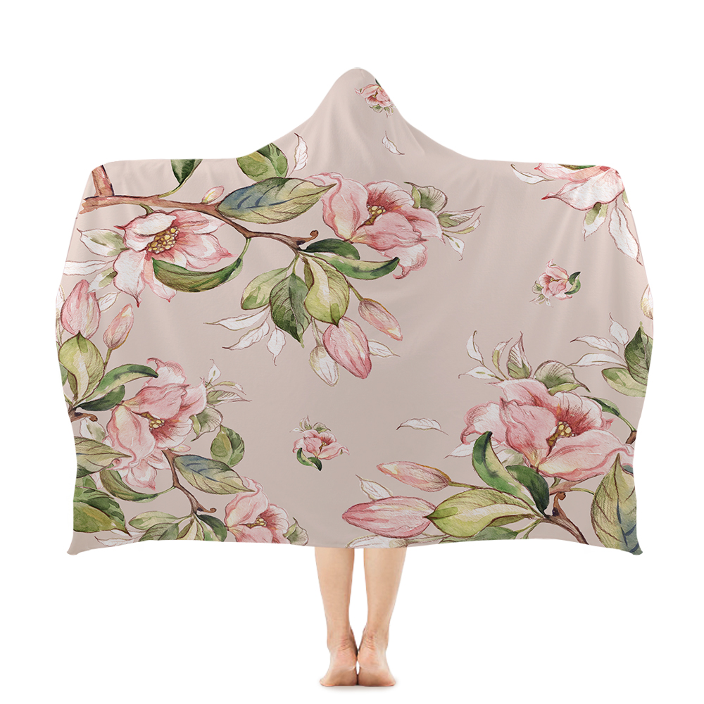 Silstar Tex Bright Rose Kap Strand Handdoeken Meisje Aquarel Bloemen Badkamer Handdoek Absorberende Jurk Swim Wrap: HBT003-4 / 150x130cm