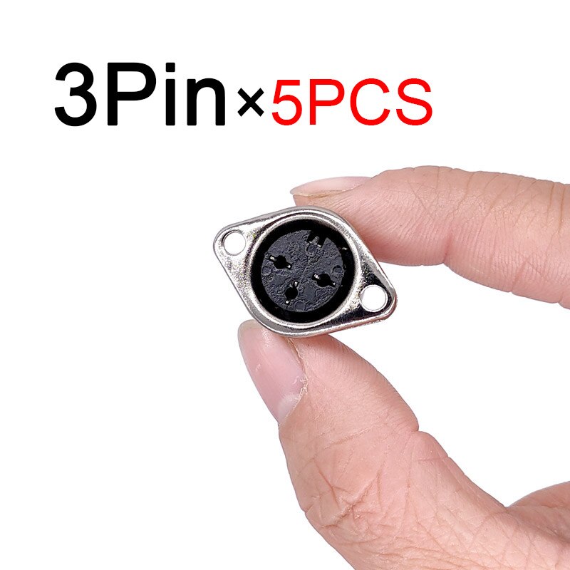 5Pcs Computer Keyboard Plug DIN S Terminal Connector 3P4P5P6P7P8P Female Socket Mount adapter SOLDER MIDI cable connector: 3Pinx5pcs