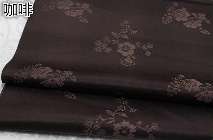 Cf788 blommor traditionell kinesisk sidenbrokad tyg kinesiska bröllopskläder örngott tyger gör-det-själv-material hemtextilier: Kaffe