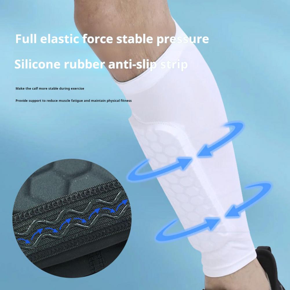 Maniche per gambe traspiranti Maniche per parastinchi da calcio con cuscinetti a nido d'scimmia per bambini Compressione per adulti per migliorare lo sport