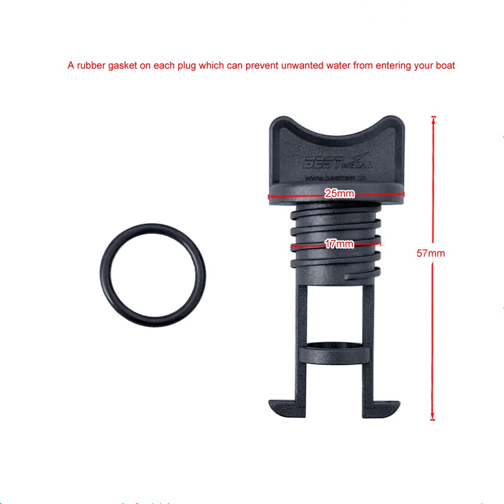 17Mm Universele Nylon Boot Marine Yacht Vlot Afvoer Gat Standaard Maat Grove Draad Bung Plug Vervanging Kayak Kano Accessoires