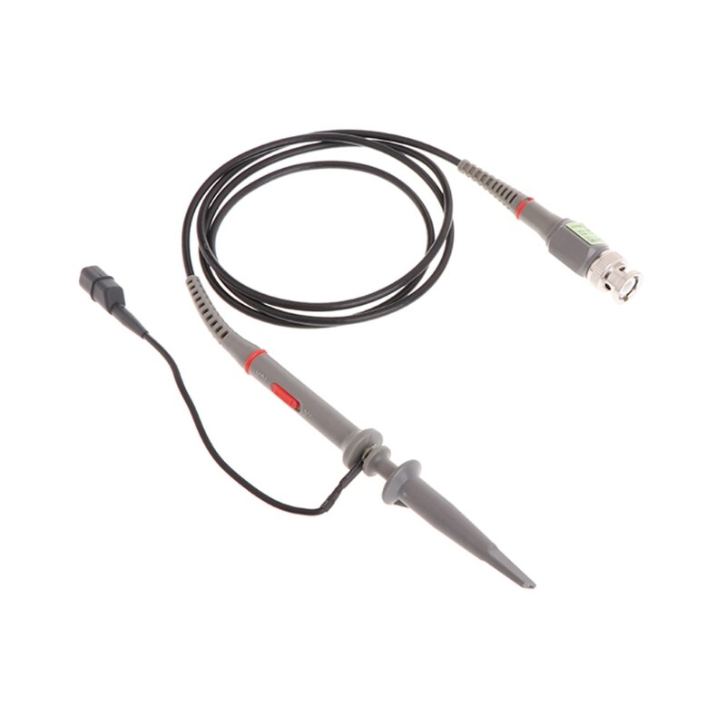 1X 10X P6100 100MHz High Precision Oscilloscope Probe Alligator Test Clip with Adjustable Attenuation Rate 203C