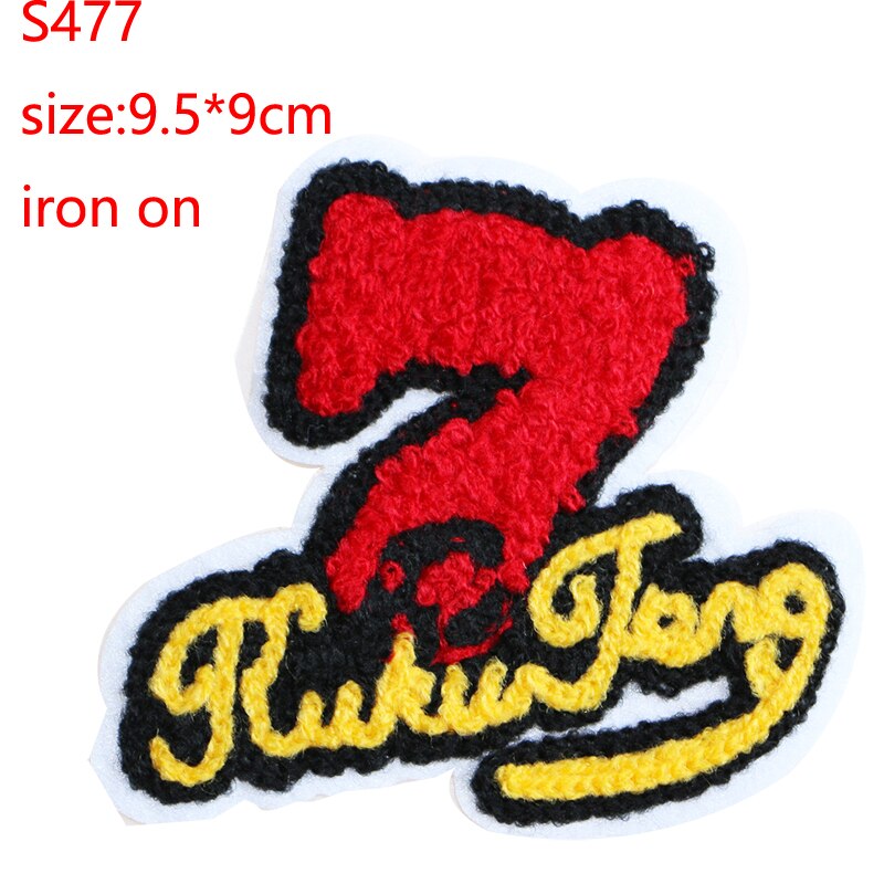 2 Stuks Verschillende Arabische Cijfers Sequin Handdoek Borduren Pictogram Ijzer Op Patch Voor Kleding Diy Strip Patchwork Stickers Custom Badges