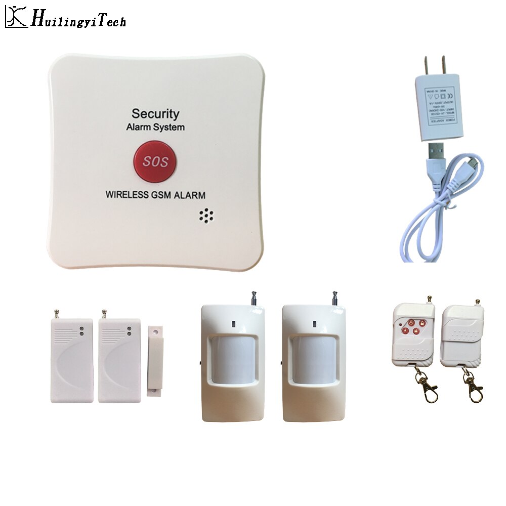 Sos-knop alarmsysteem voor edelsteenwinkel draadloos gsm-alarm detectie inbraakbeveiligingssysteem sos voor juwelierszaak huisalarmsysteem: Sos alarm -2 p 2d / Eu-stekker / Russisch