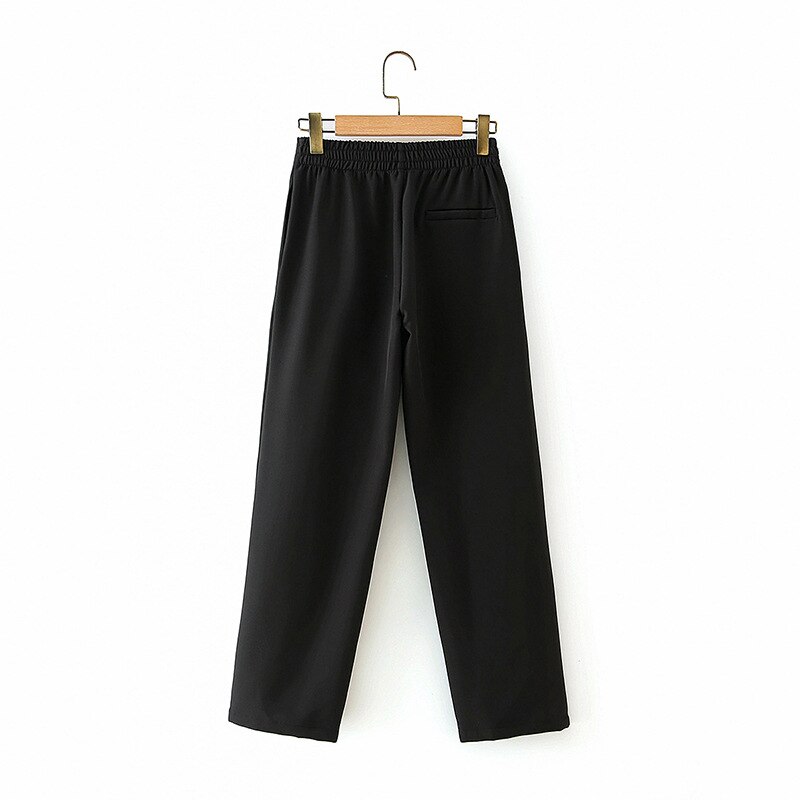 Costume pantalon OL uni pour femme, ensemble deux pièces, blazer et pantalon à bouton unique, , ensemble 2 pièces, automne: only Black Pants / M