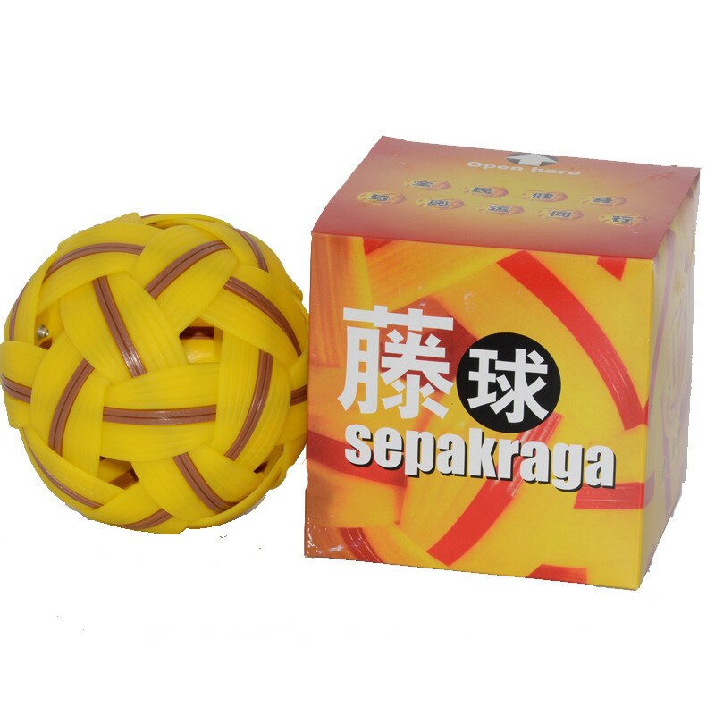Sepak Takraw-pelota de plástico de competición , pelota deportiva de para playa y exteriores, pelota de caña, 41: Diameter 12.5cm
