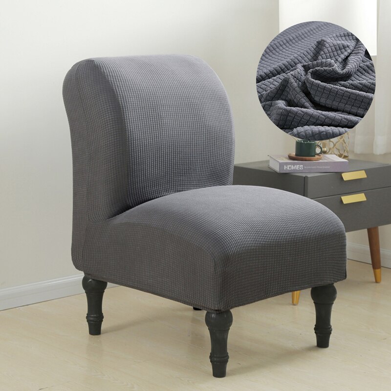 Universele maat stoel Bankbankhoes Elastische fauteuil Hoesbeschermer All-inclusive armloze stoel Hoes voor enkele zitbank: Silver