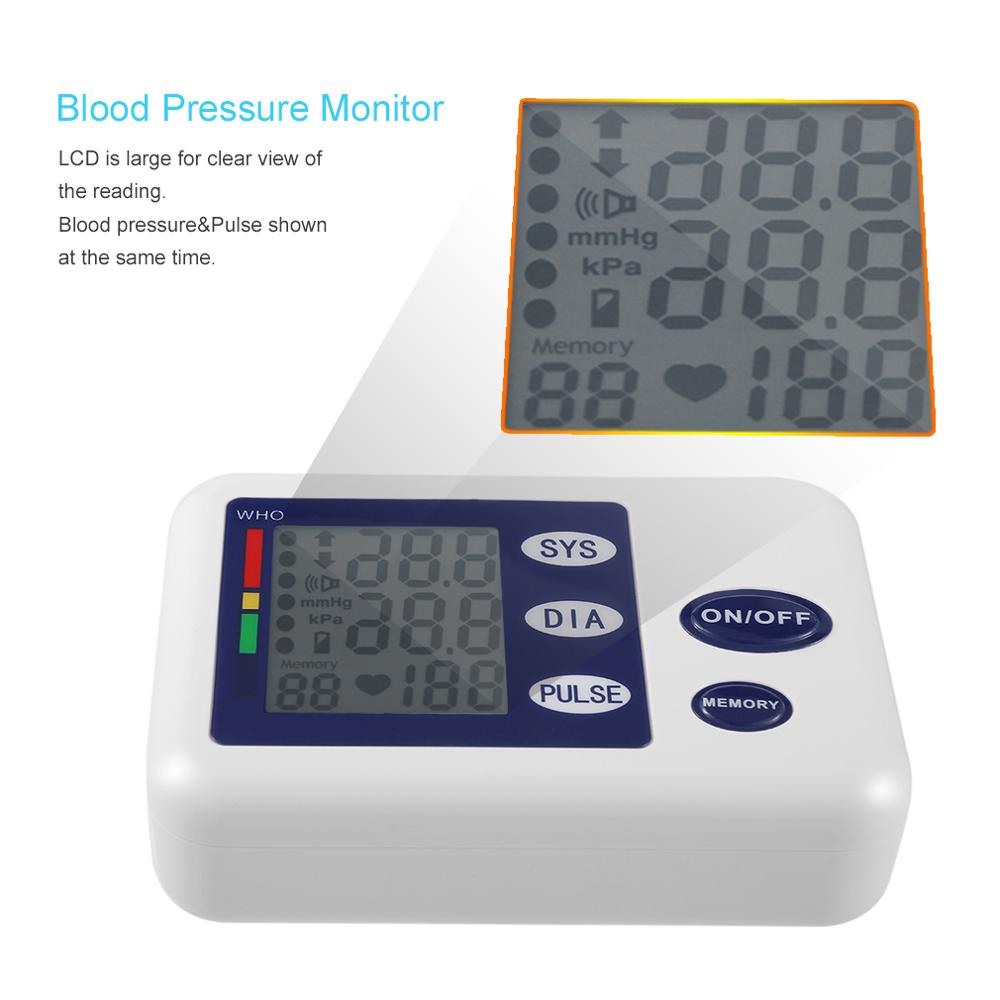 Digitale Automatische Bovenarm Monitor Met Adapter Gezondheid Monitoren Bloeddrukmeter Meter Tonometer