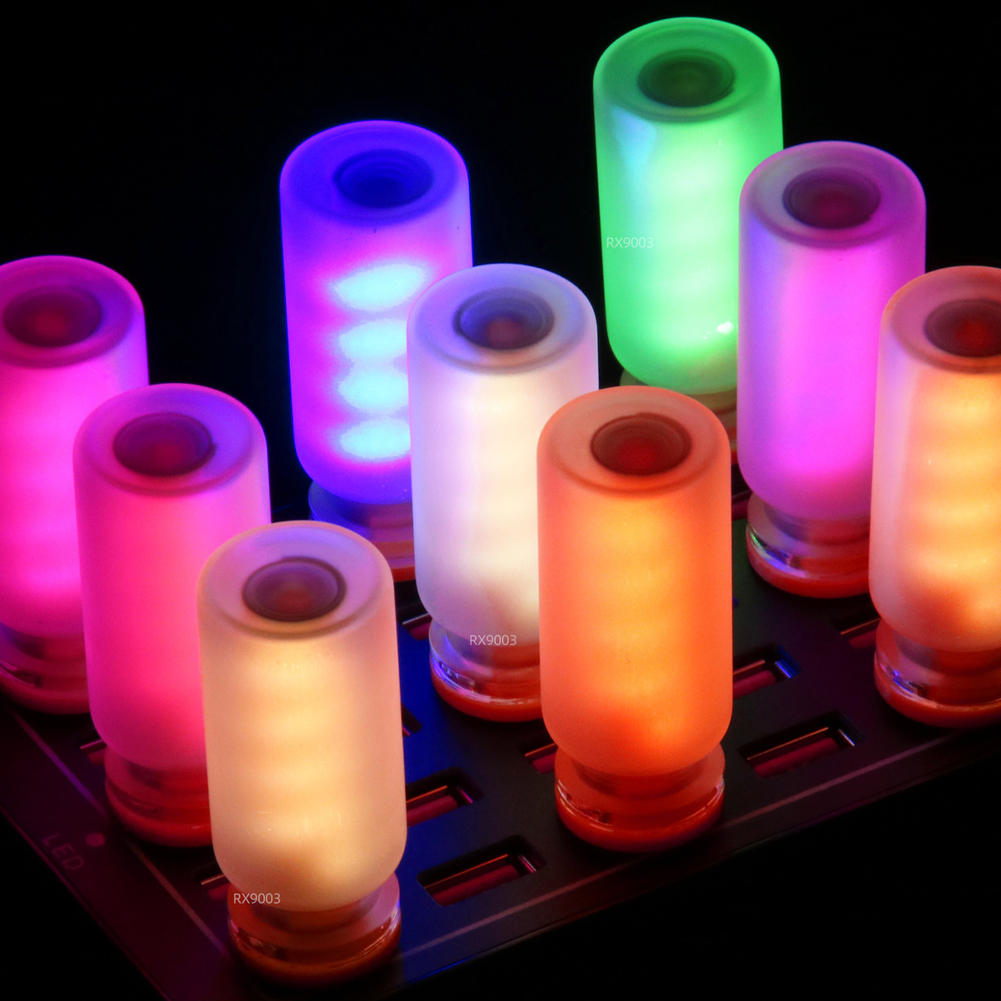 Materet glas usb touch-kontrol bil led-lys atmosfærepære glødelampe led-glødetråd soveværelse natdekoration