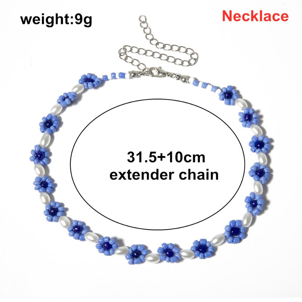 Wgoud Bead Daisy Choker Ketting Bohemian Strand Kleurrijke Seed Bead Korte Ketting Accessoires Voor Vrouwen: 03 necklace