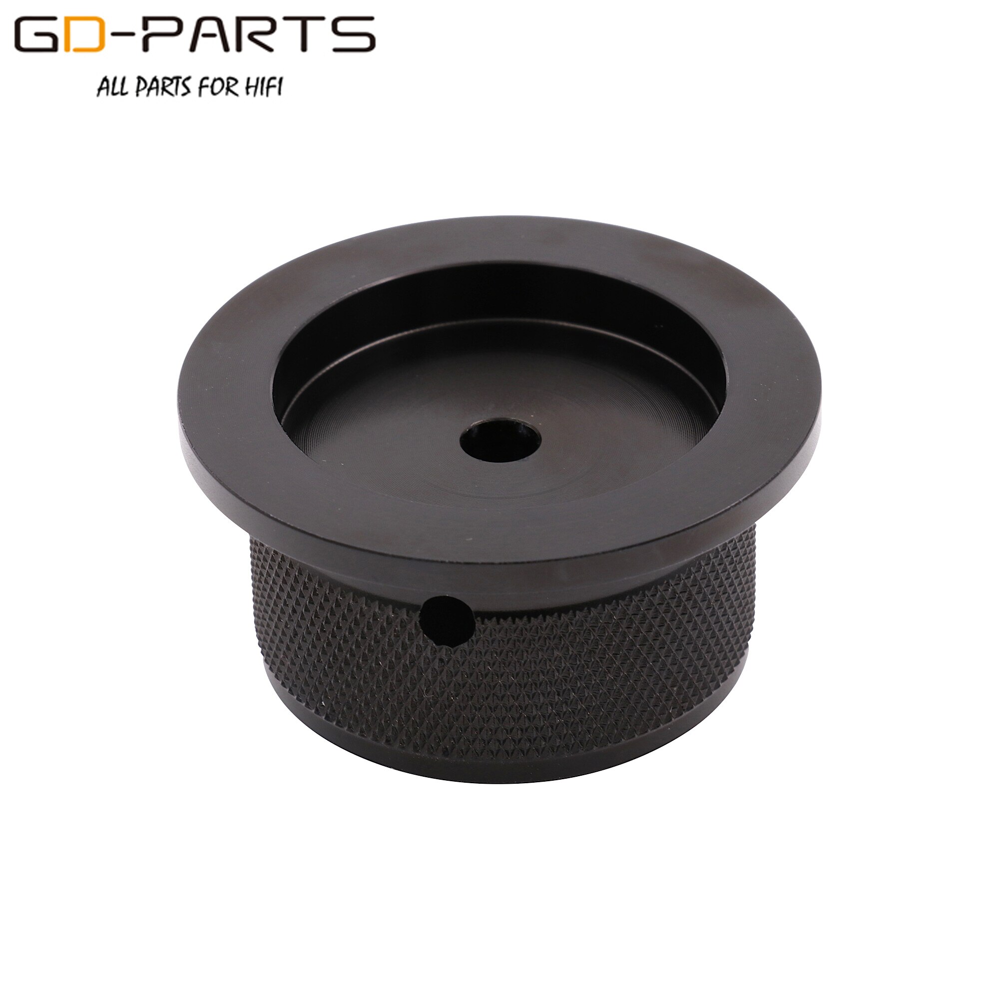 44*25mm Black Potentiometer Rotary Knob For Hifi CD DVD Turntable Recorder Speaker Amplifier volume control Solid Aluminum 1PC