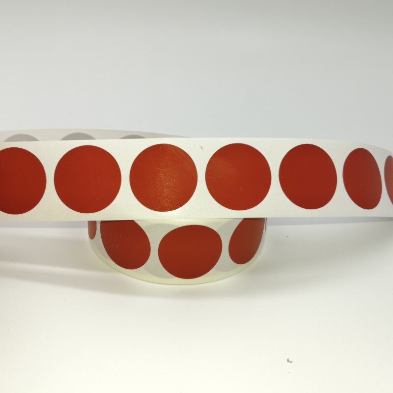 500Pcs 1"Inch Scratch Off Stickers Round 25*25mm Blank For Secret Code Cover Home Game Wedding Message: Red