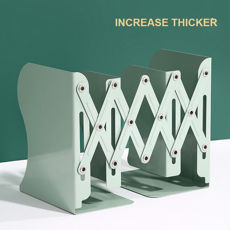 Support de rangement de livres rétractable pour étudiants, et pliable, pour papeterie de bureau et d'école: Light green(19.2x50)