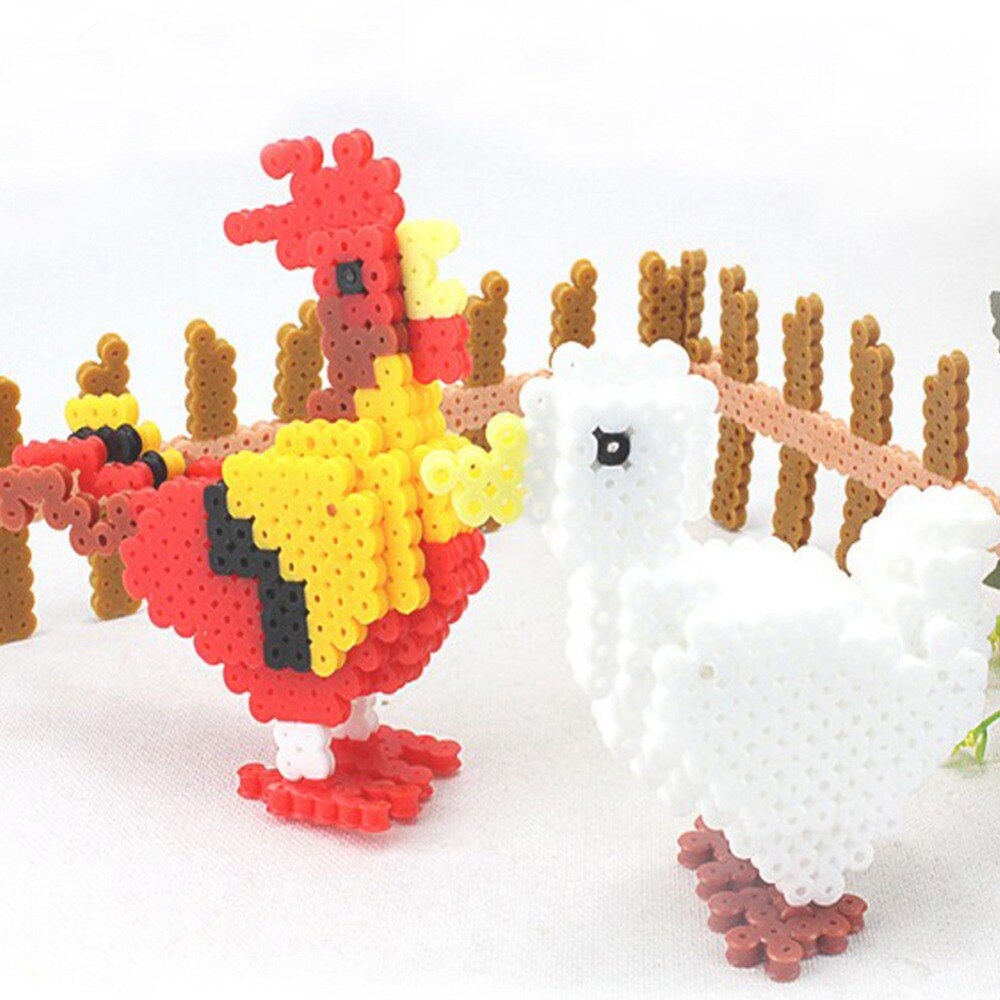 Lad os lave hama perler 5000pc perler perler 5mm 24 farver æske sæt pædagogiske børn diy legetøj perler plussize pegboard stryge perler