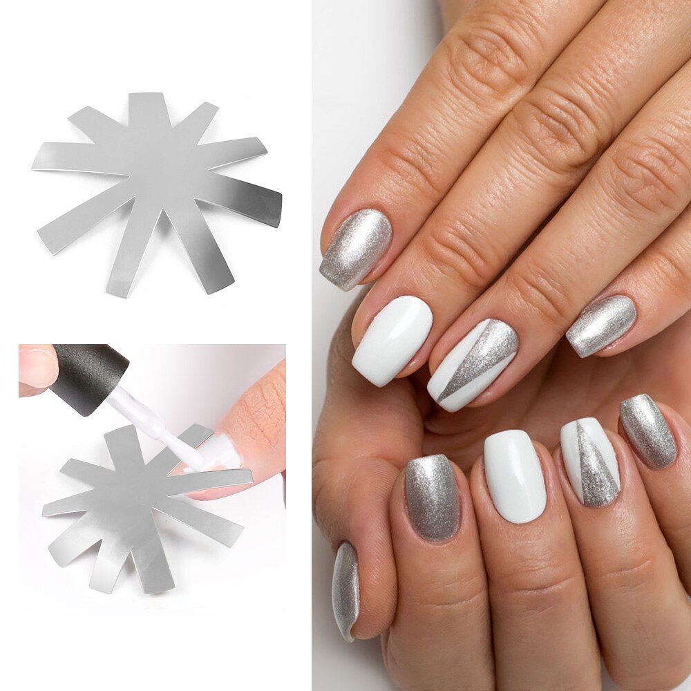 Multifunction Easy French Tip Line Edge Cutter Stencil Trimmer Tool Smile Shape Clipper Styling Forms