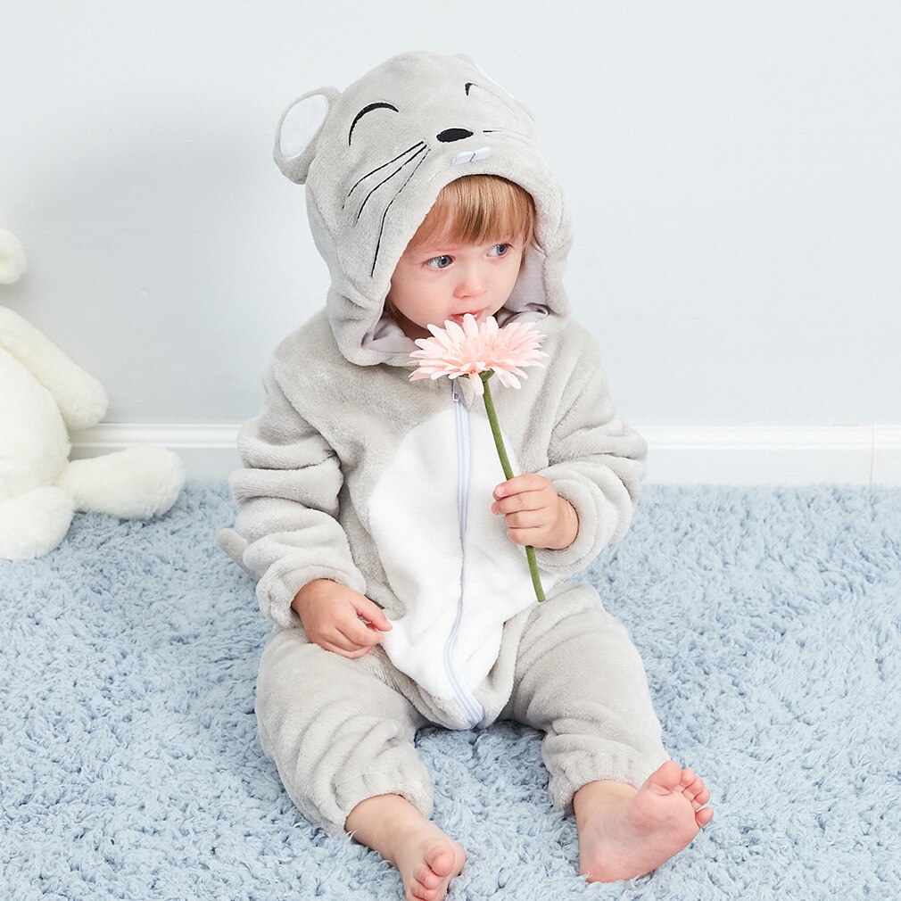 Carter Peuter Jumpsuit Lente En Winter Romper Baby Jongen En Meisje Cartoon Dier Romper Jongens Muis Lange Mouwen Jumpsuit