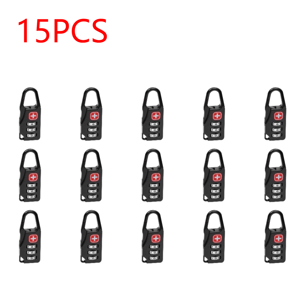 Outdoor Backpack Handbag Zipper Lock Anti Theft Portable Mini Combination Code Number Lock for Travel Backpack Accessories: Pink