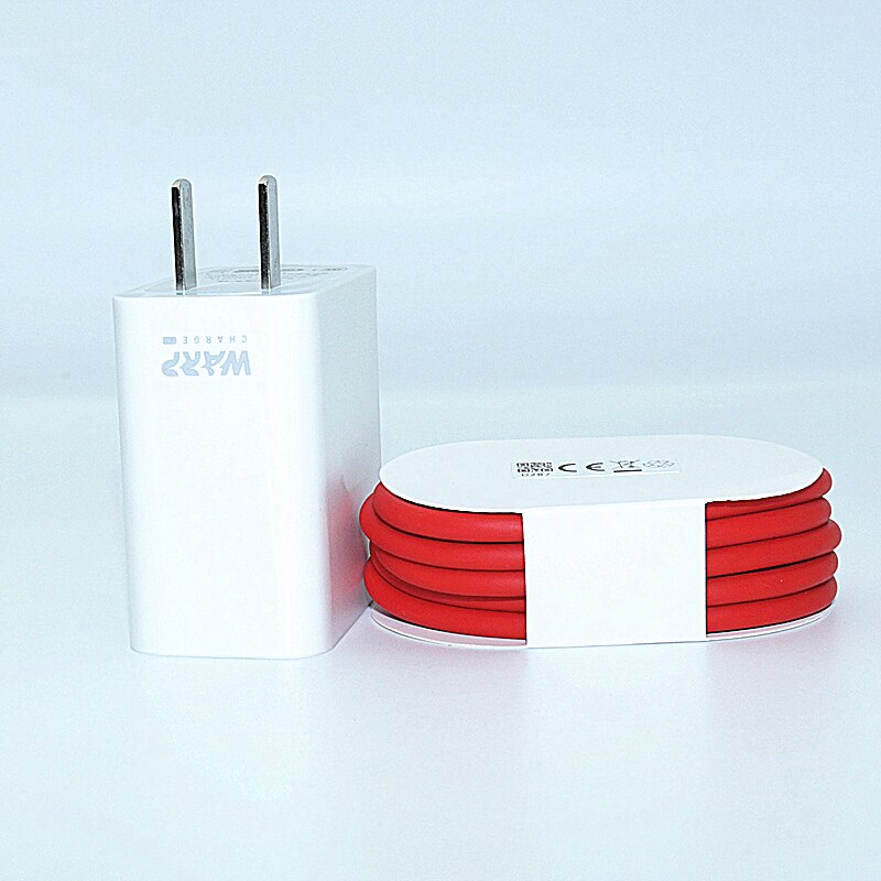 Original Oneplus ladegerät 30W 7t pro Mclaren Warp ladegerät USB Dash power Adapter Typ c kabel Für oneplus 6 6t 7 Pro 5 5t 3 3t: US Add Red cable