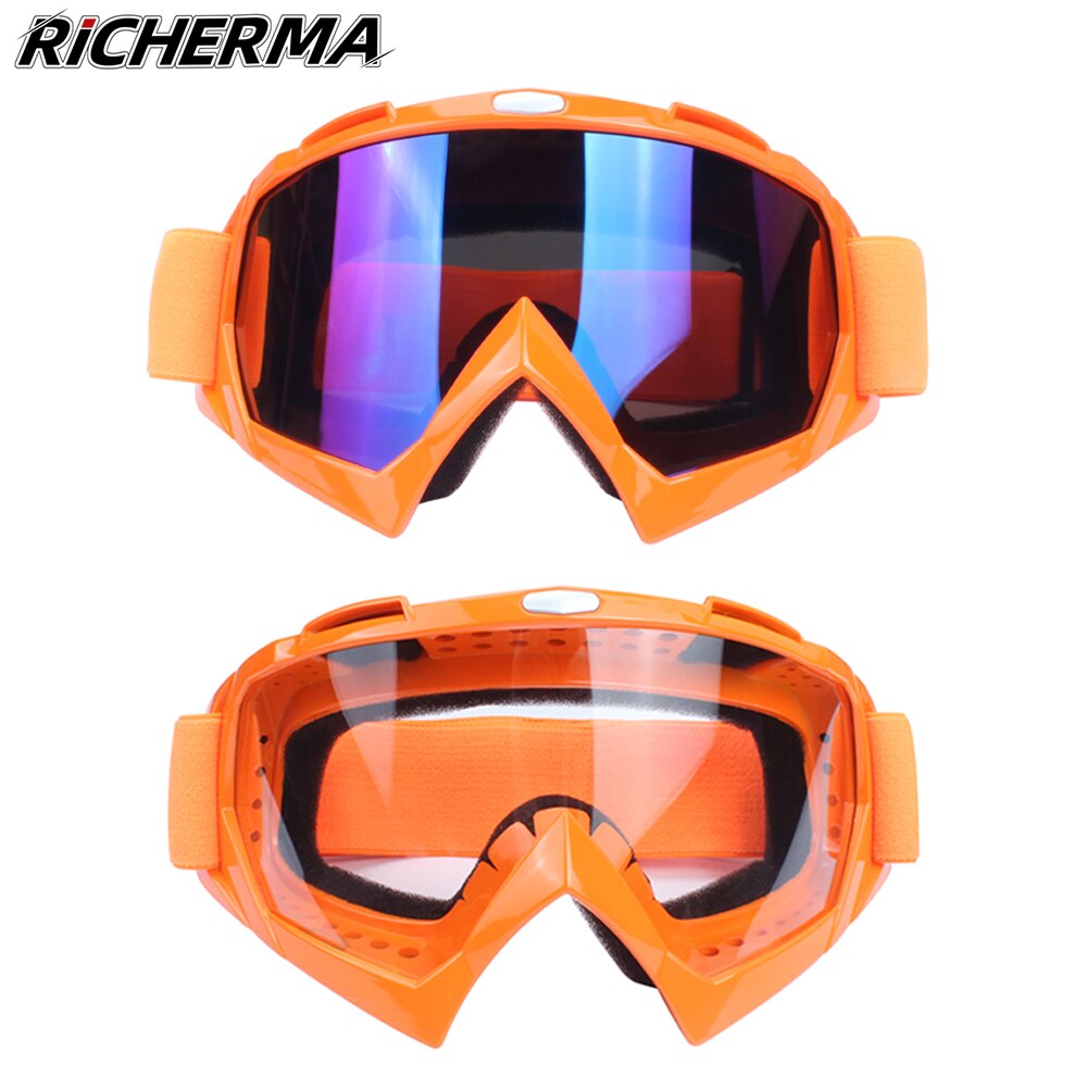 Voor Ktm Motocross Bril Veiligheid Beschermende Cafe Racer Dirt Bike Bril Winddicht Ademend Transparante Lens Ski Bril
