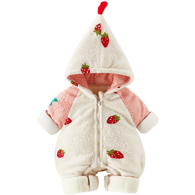 Macacão roupas de bebê inverno mais novo nascido infantil meninos meninas quente grosso macacão com capuz roupas snowsuit casaco crianças macacão