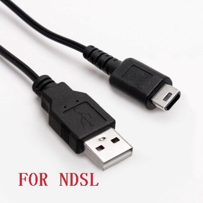 1pc 1.2m svart usb-laddningskabel laddare för/sp/gba/gameboy/nintendo/ds/for nds: För ndsl