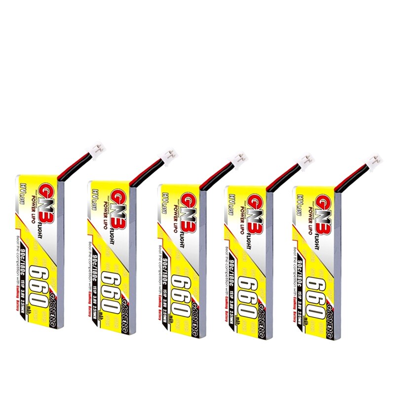 1-10 stk. gaoneng gnb 660 mah 3.8v 1s 90c/180c hv 4.35v lipo-batteri med  ph2.0 plugger til emax tinyhawk king kong ldarc tiny 7: 5 stk