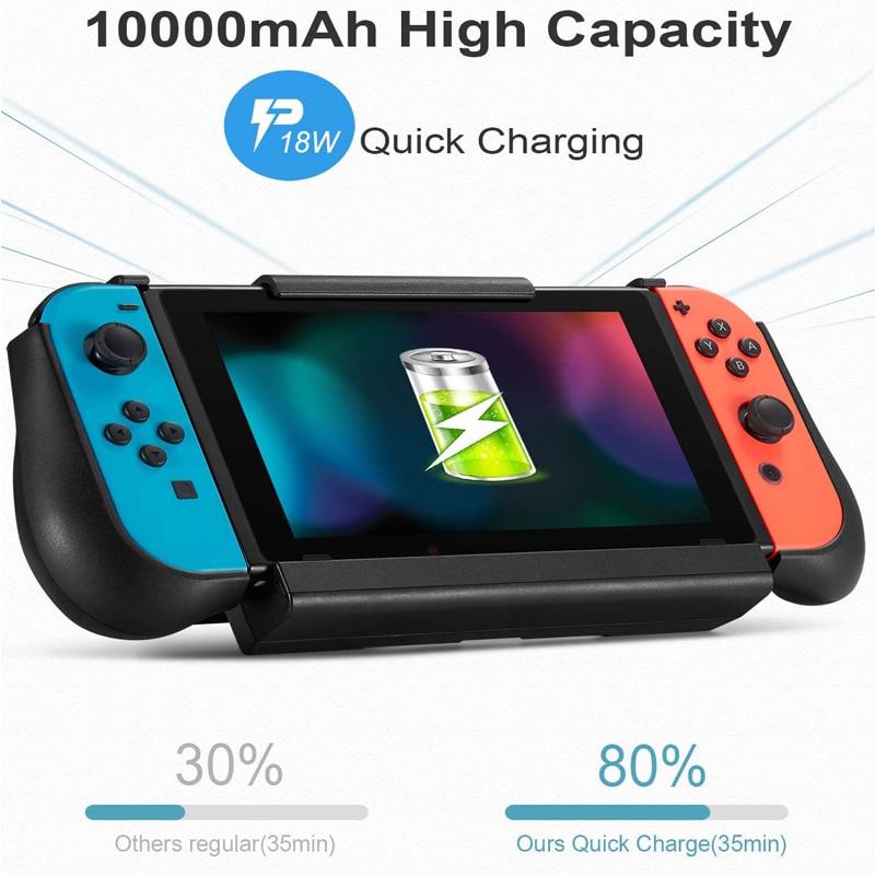 Yobwin 10000 Mah Power Bank Voor Nintendo Switch Draagbare Batterij Case Met Kick Stand & Game Card Slot