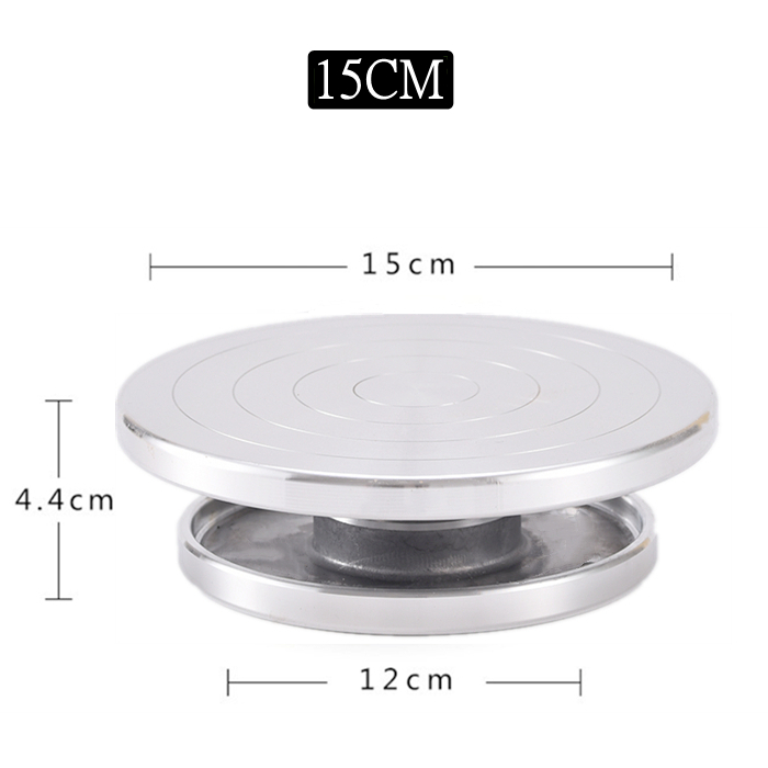 11/15/20/25/30CM Pottery Wheel Aluminum Forming Turntable Double-Sided Pottery Wheels Turntable Sculpture Ceramic DIY Clay Tools: 15CM