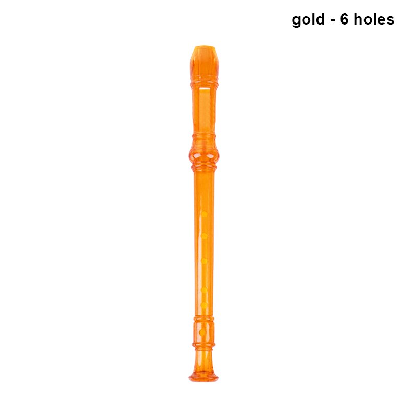 Student Children Plastic Flute Recorder 6 8 Holes Detachable Music Instrument H7JP: Gold