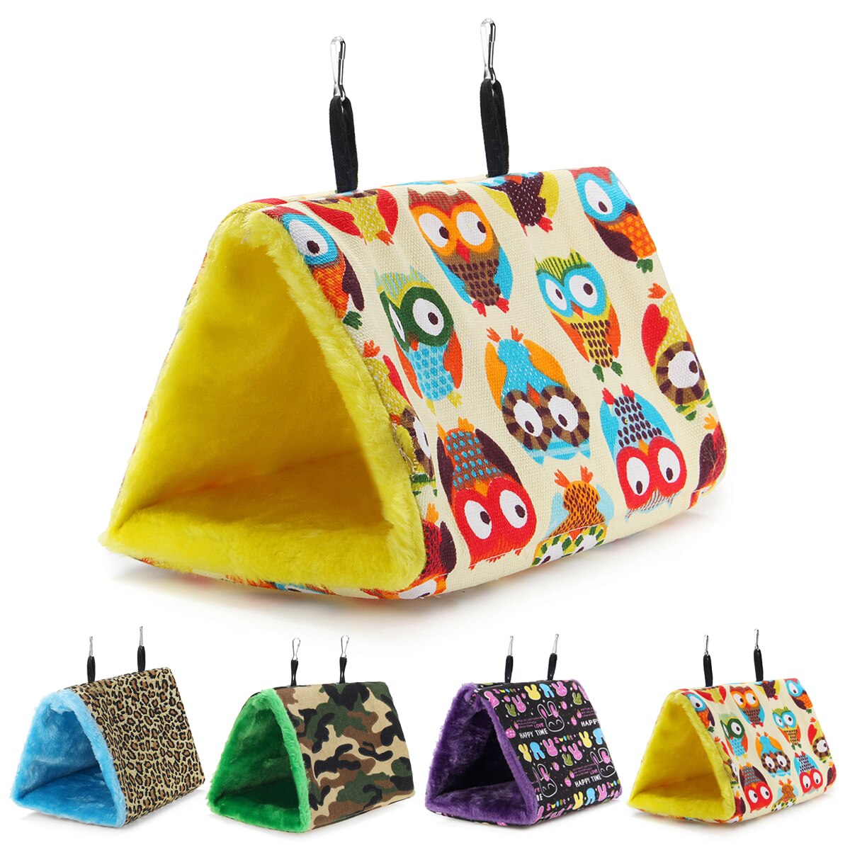 Plush Bird Parrot Hammock Warm Hanging Bed For Pet Cave Cage Hut Tent Toy House Pet Bird Parrot Parakeet Budgie