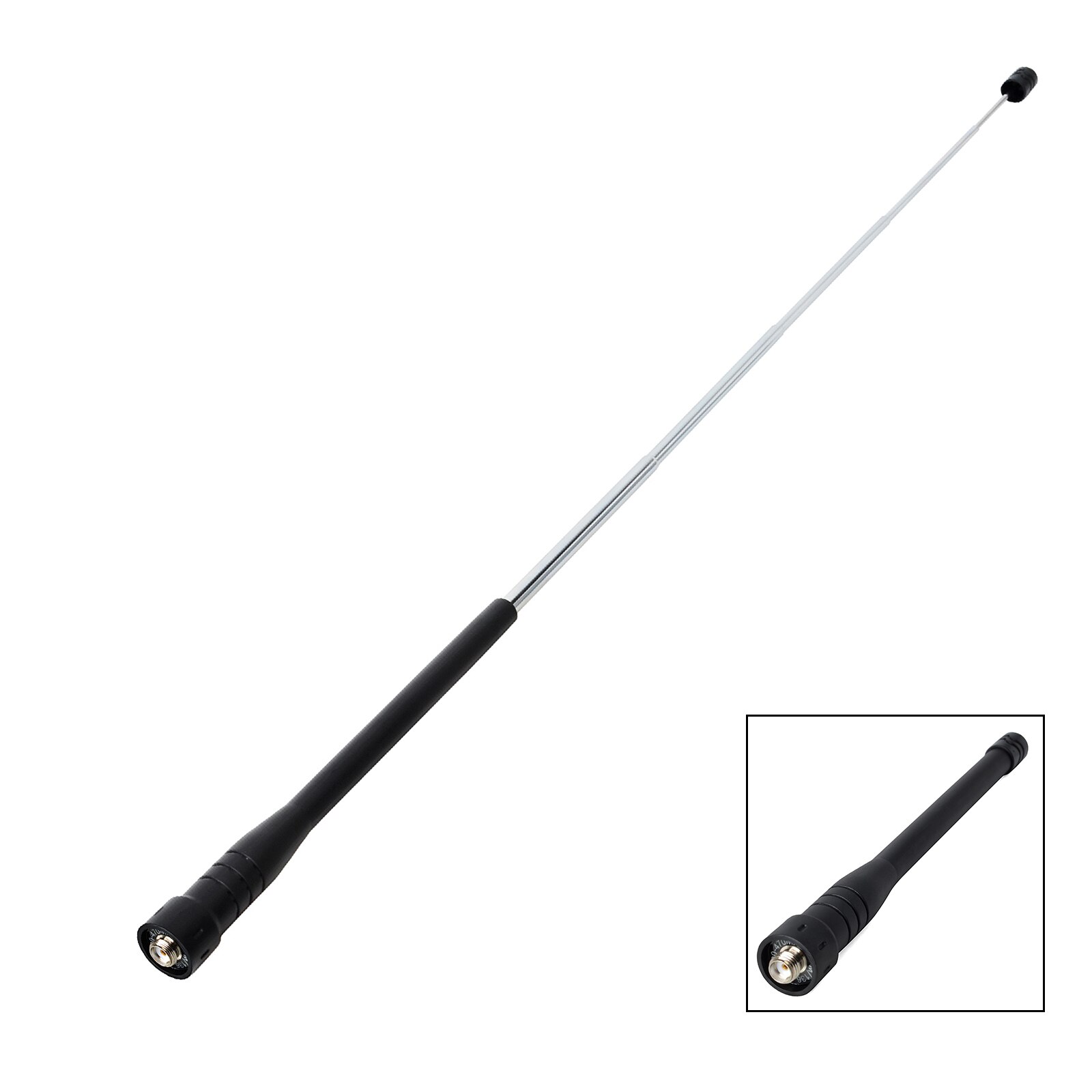 HYS SMA Female VHF UHF Antenna Stubby Telescopic Ham 2 Way Radio Antenna for Baofeng UV5R 888S Yaesu FT-65R FT-65 Walkie Talkie