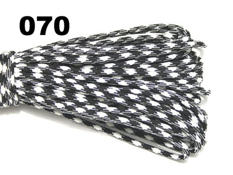 Cuerda de paracaídas cuerda Mil Spec III de 7 hebras, equipo de supervivencia para escalada y acampada, 7 colores, 25/50/100/FT Paracord 550: 070 / 25FT