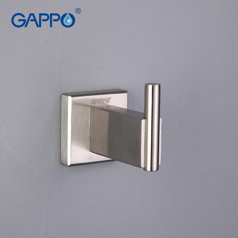 GAPPO Wall Mount Robe Haken Rvs Muur Coat Kleding Haken Handdoek Hanger Badkamer Accessoires Handdoek Houders Bad