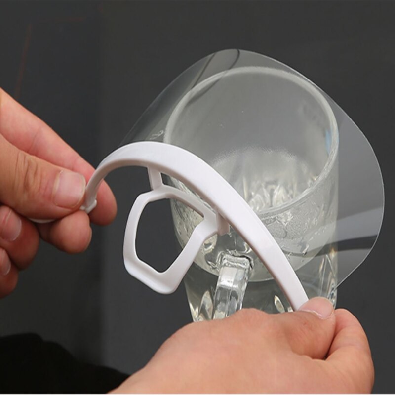Masque de Chef contre les gouttelettes, hygiène de cuisine en plastique, masque de Chef de cuisine à salive, 100 pièces