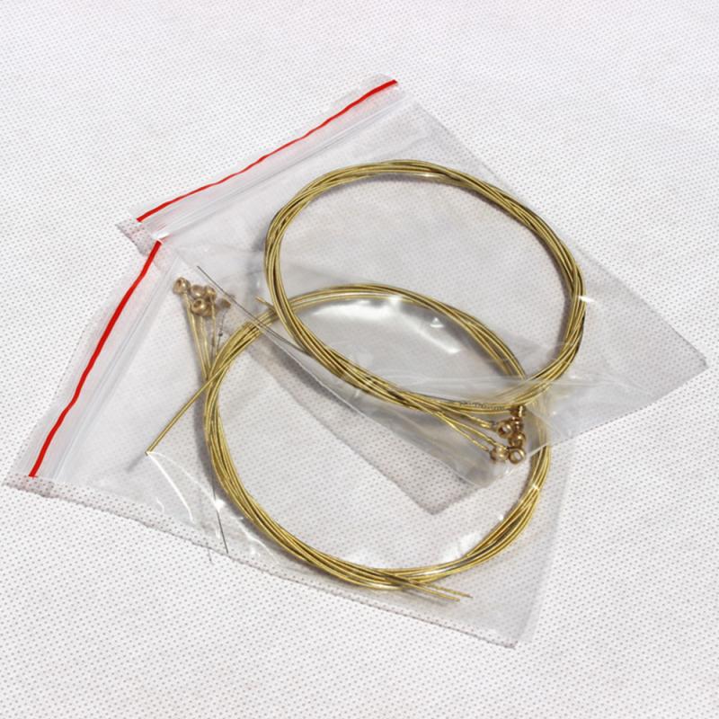 Guitar Strings Replacement Set 6pcs Brass Strings Set for Acoustic Classical Guitars Guitar Parts and Accessories