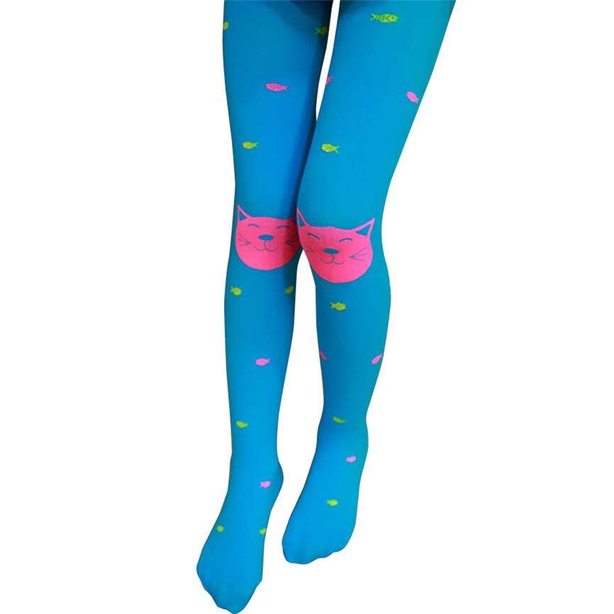 Meias do bebê inverno outono menina collants barbudo menina moda malha meias de bebê meias de bebê para meninas 3-10 t: Sky Blue