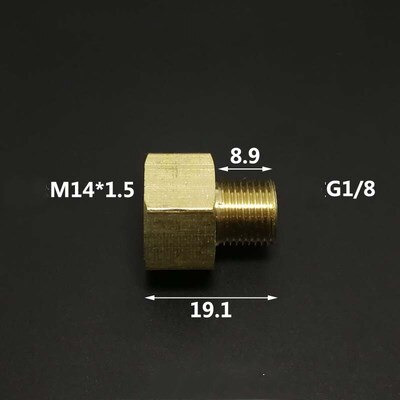 M10x1 M14x1.5 M16x1.5 M18x1.5 M20x1.5 1/8 &#39;&#39;1/4&#39;&#39; 3/8 &#39;&#39;1/2&#39;&#39; Schroefdraad Pneumatische Manometer Conversie Adapter Pijp fittings: M01-FM14x1.5