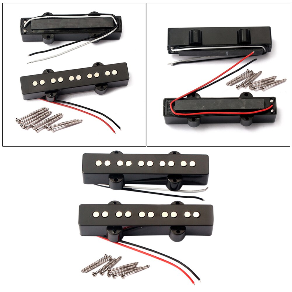 5 Snarige Elektrische Basgitaar Pickups Bridge Neck Pickups Set Voor Jazz Bass Gitaar Open Stijl Gitaar Onderdelen En Accessoires GMB08 bla